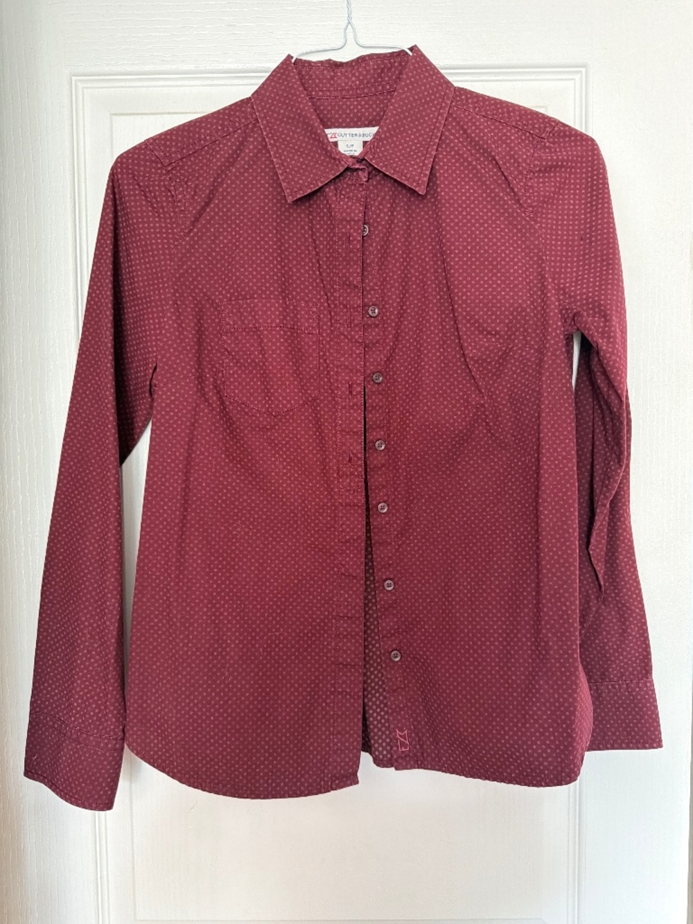 Cutter & Buck Button Down Shirt | Size S | Red Pattern | Excellent Condition